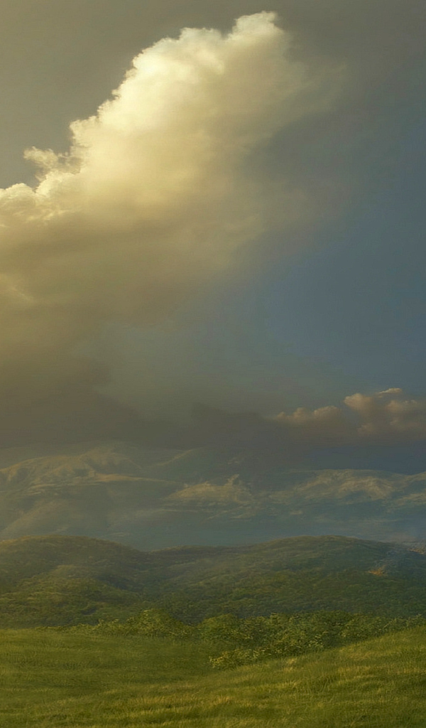 Облака над холмами