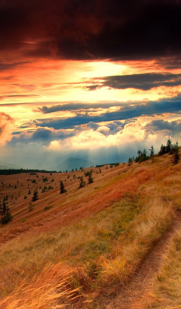 Тропинка вдоль горы