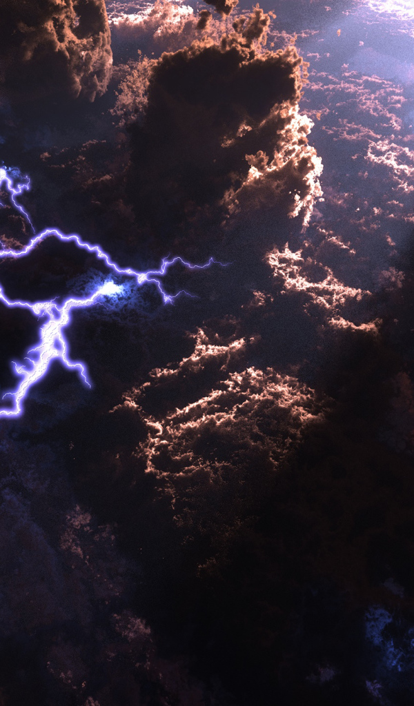 Вид на грозу сверху