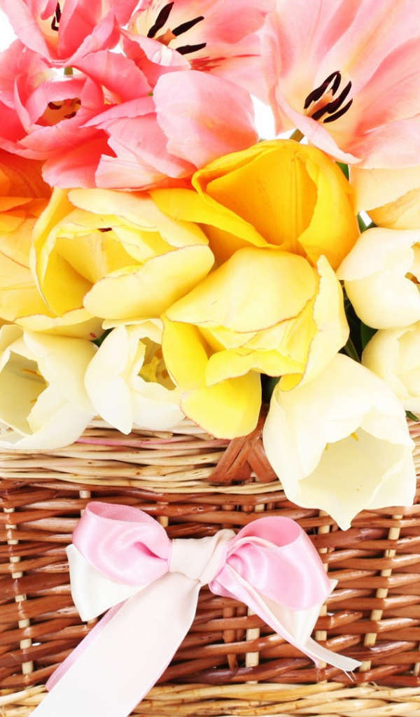 Корзина красивых цветов