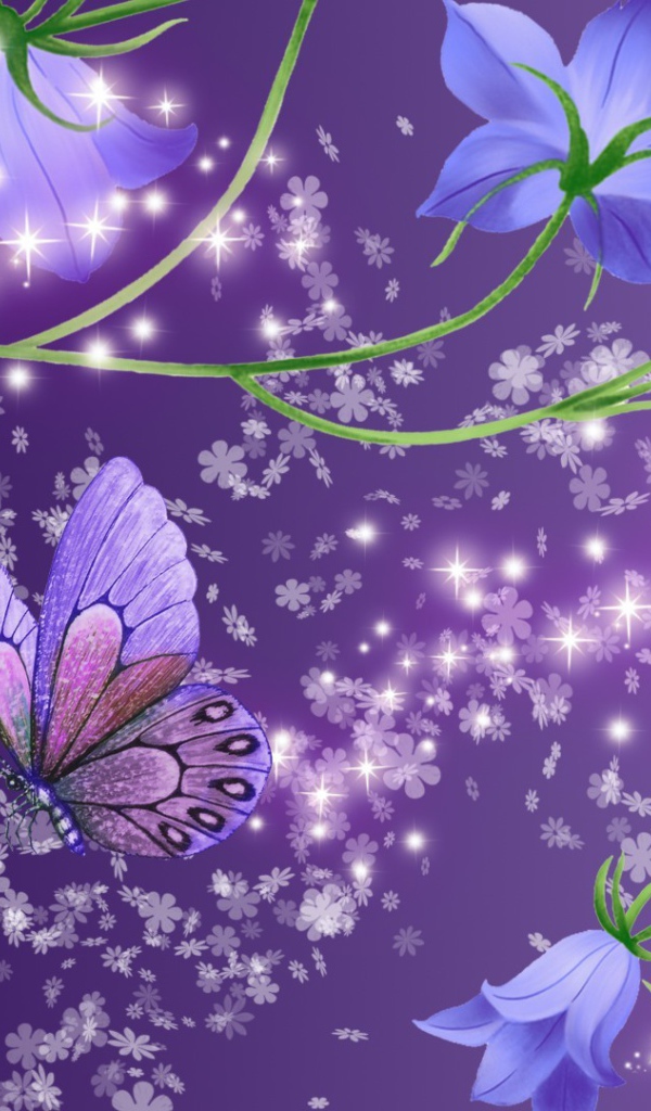 Бабочка на колокольчике