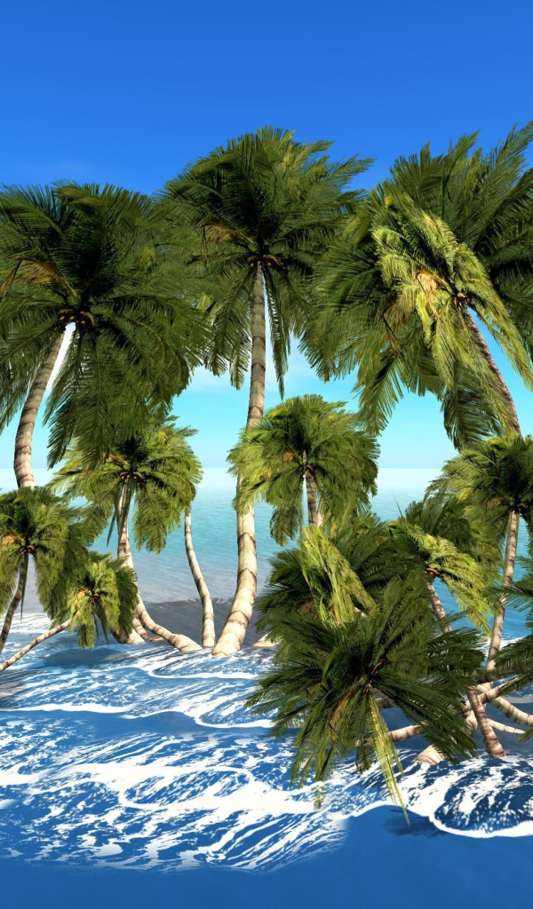 Пальмы на острове
