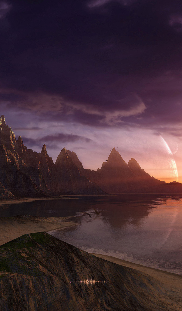 Горный пейзаж и вода