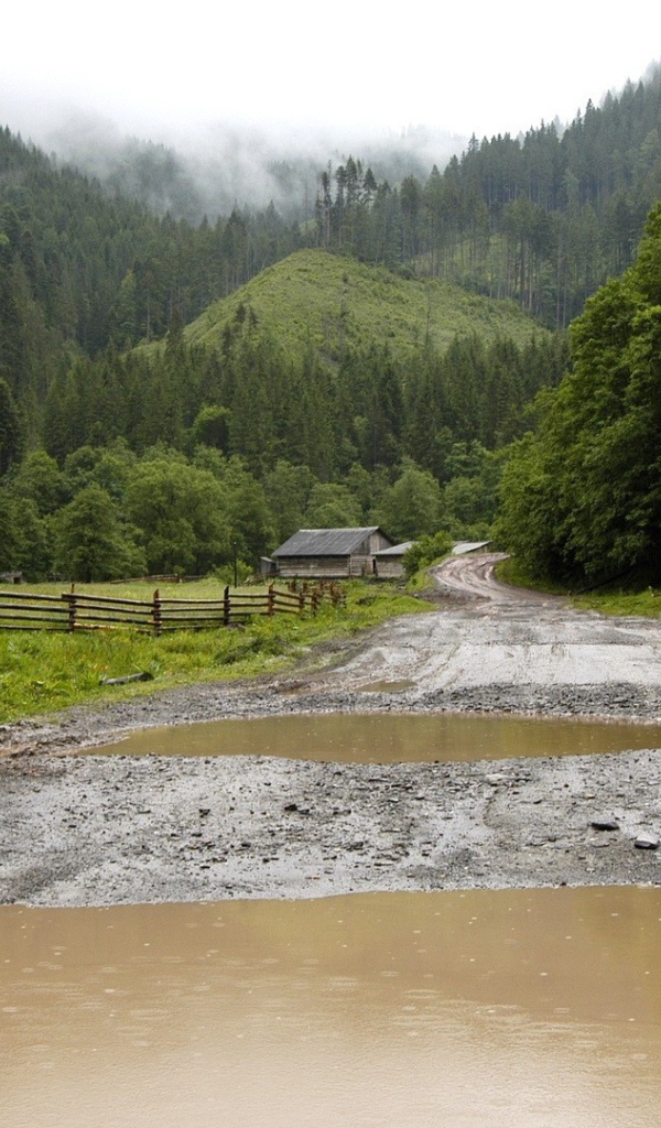 Дождь в горной долине
