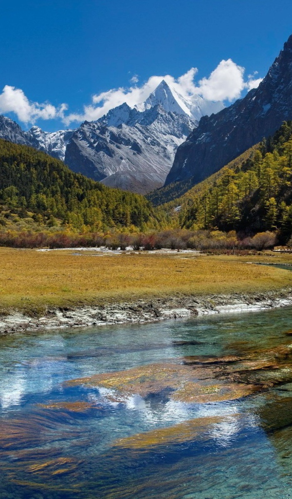 Река течет по долине