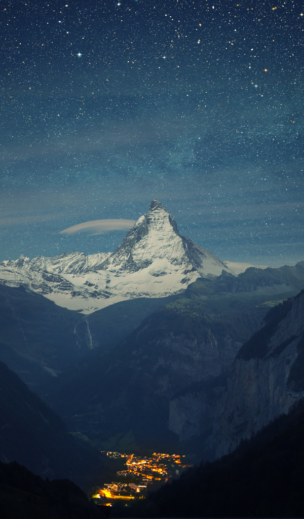 View over the Matterhorn mountain