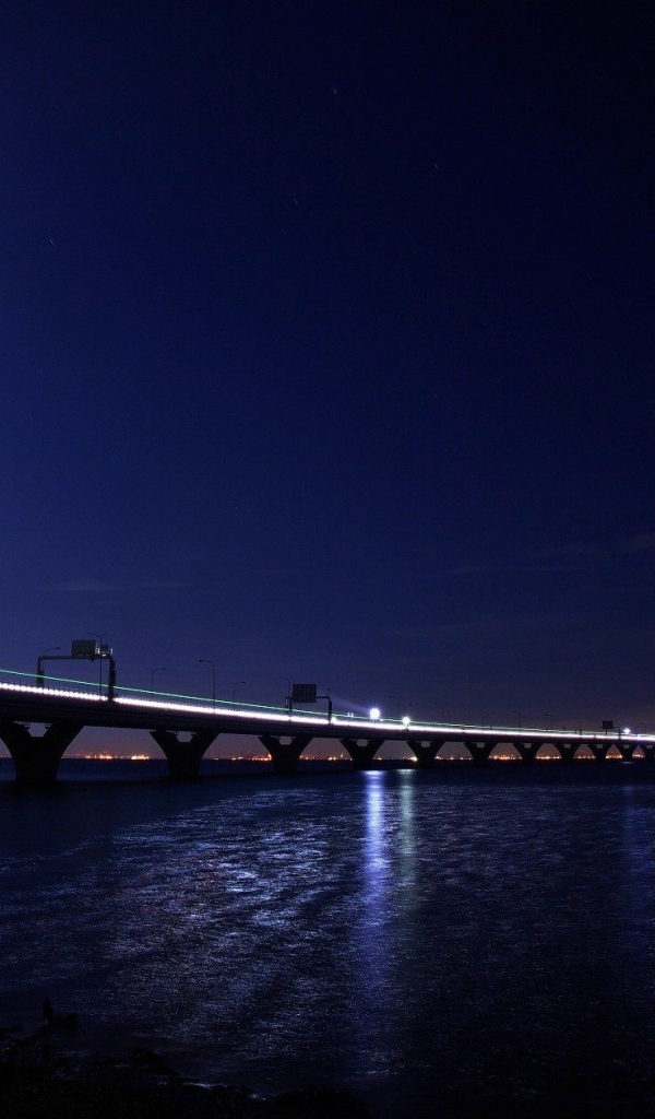 Мост лунной ночью