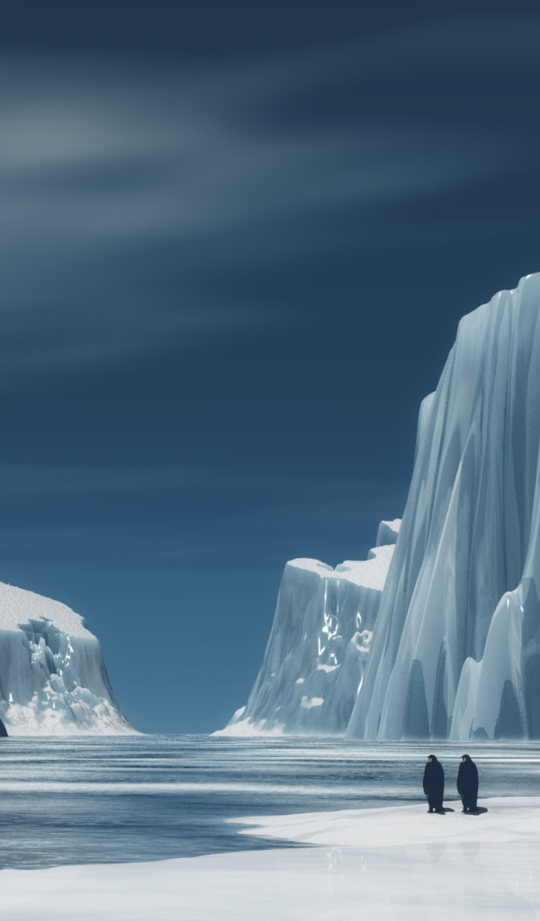 Пингвины на южном полюсе
