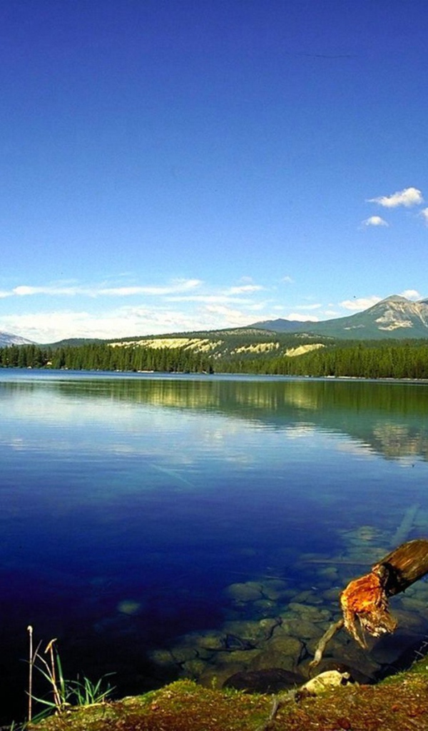 Голубое озеро среди гор