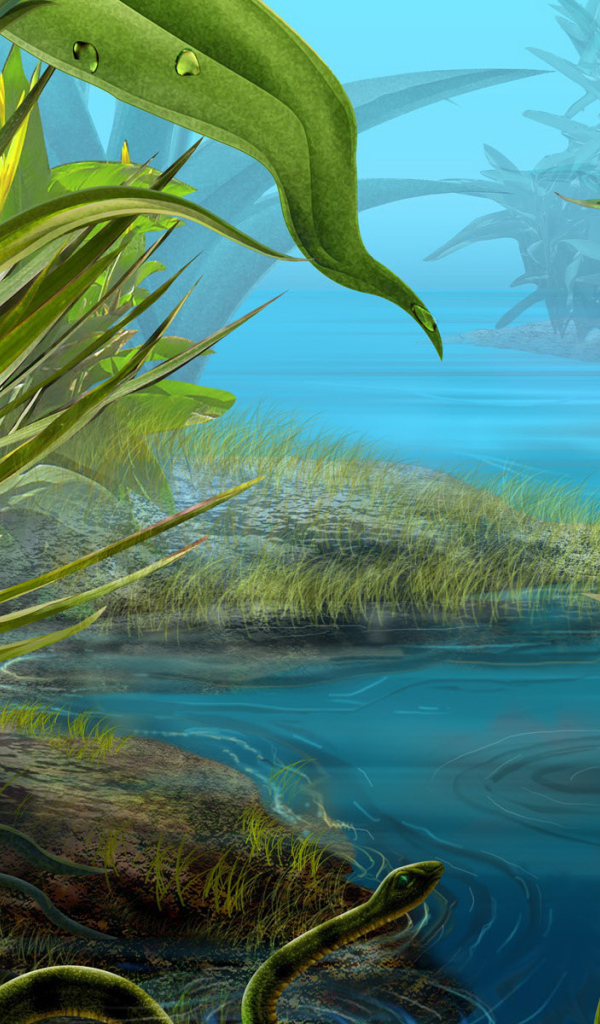 Рисунок древнего озера