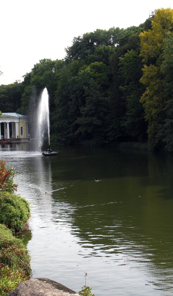 The river with a fountain