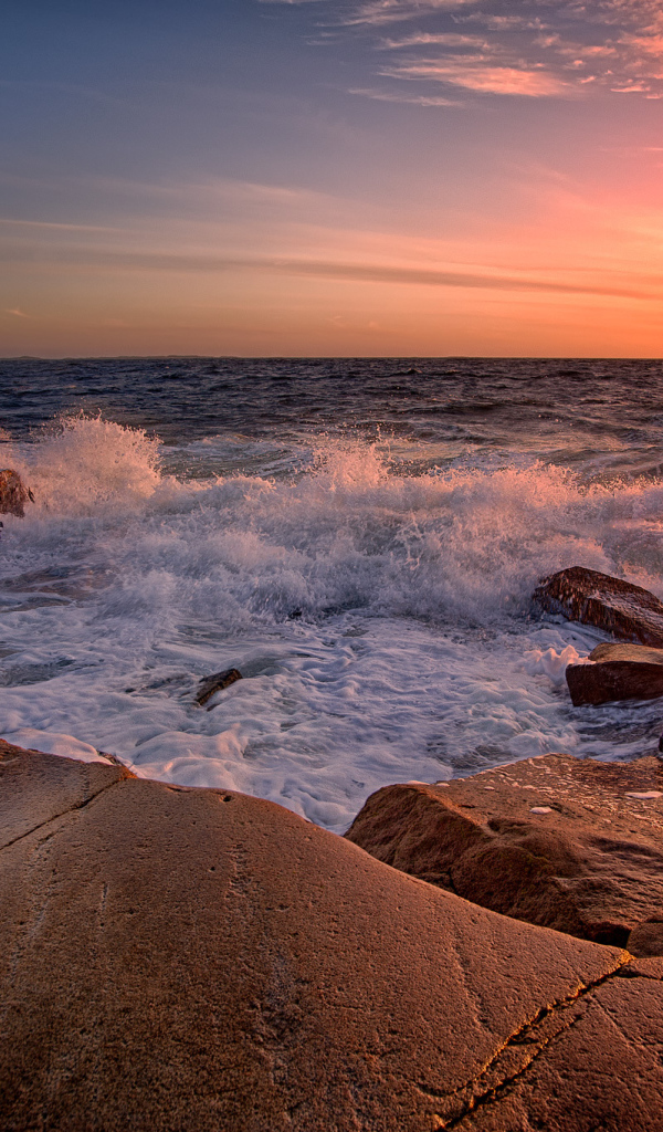 Прибой на закате