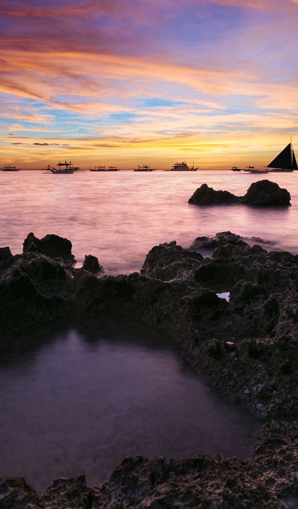 Закат на побережье