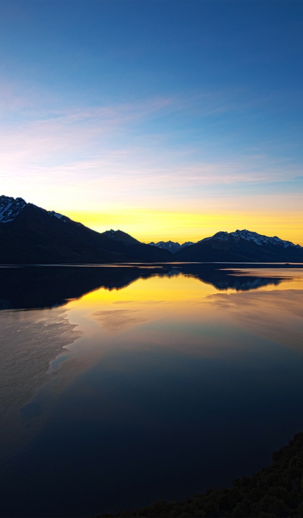 Закат в Новой Зеландии