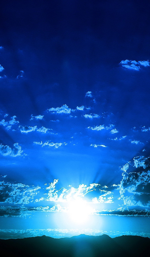 Закат в синем тоне