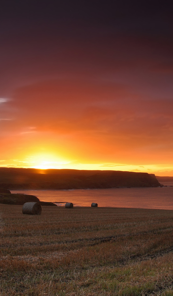 Закат на скошенном поле