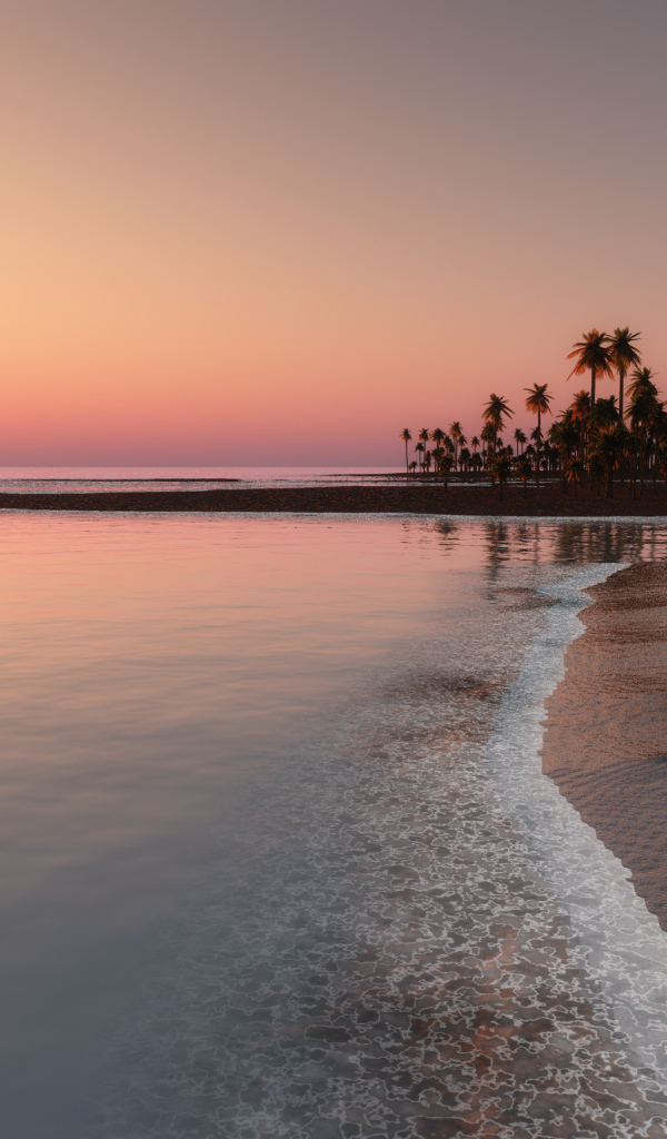 Закат на тропическом побережье