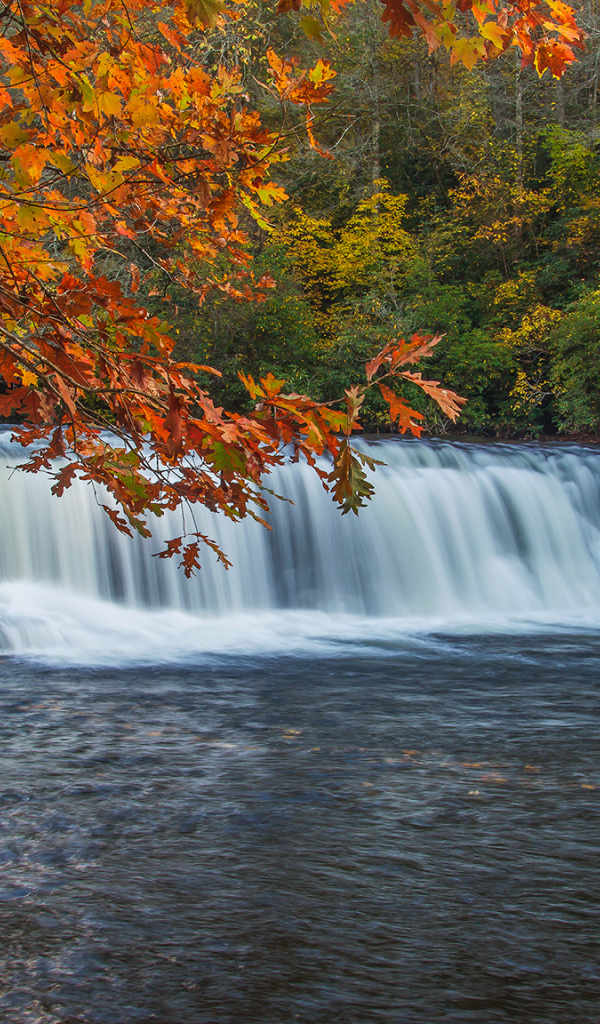 Осенний пейзаж с водопадом