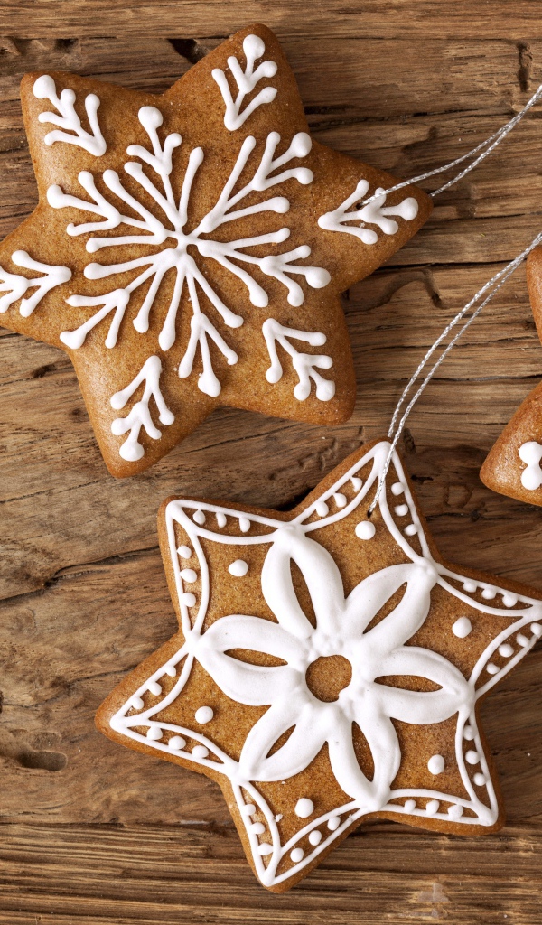 Cookies snowflakes on New Year's Eve 2015