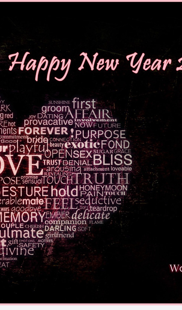 Сердечко из слов 