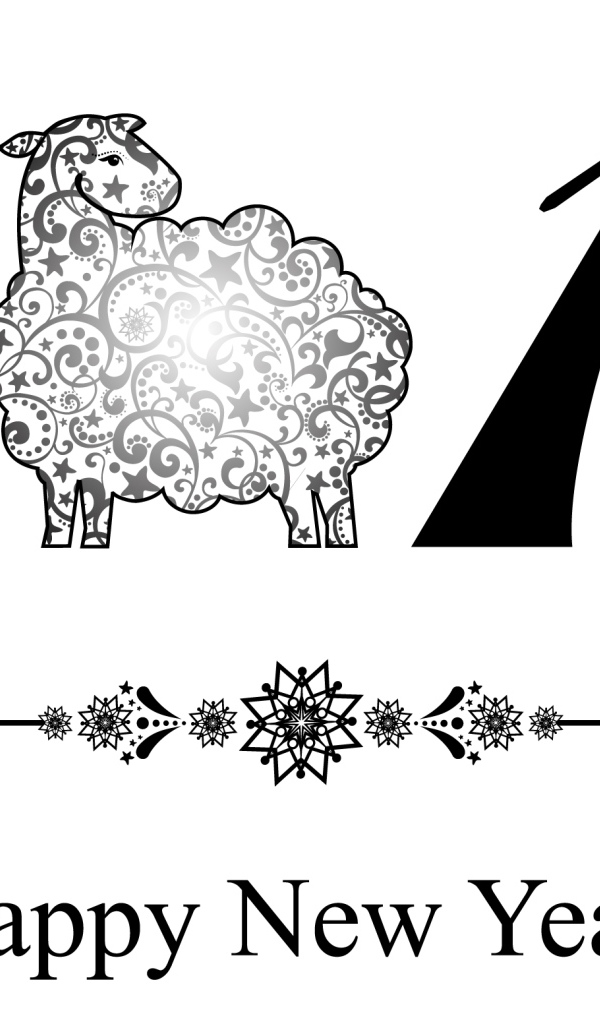 Белая овечка на Новый Год 2015