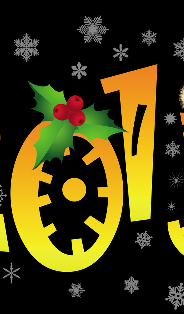 2015 на черном фоне