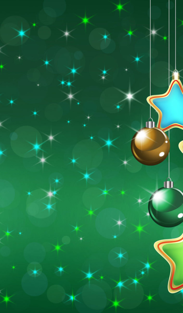 Звездочки на зеленом фоне