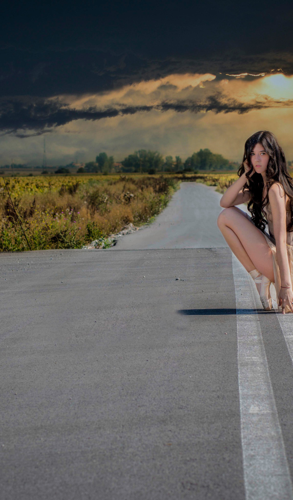 Балерина присела на дорогу