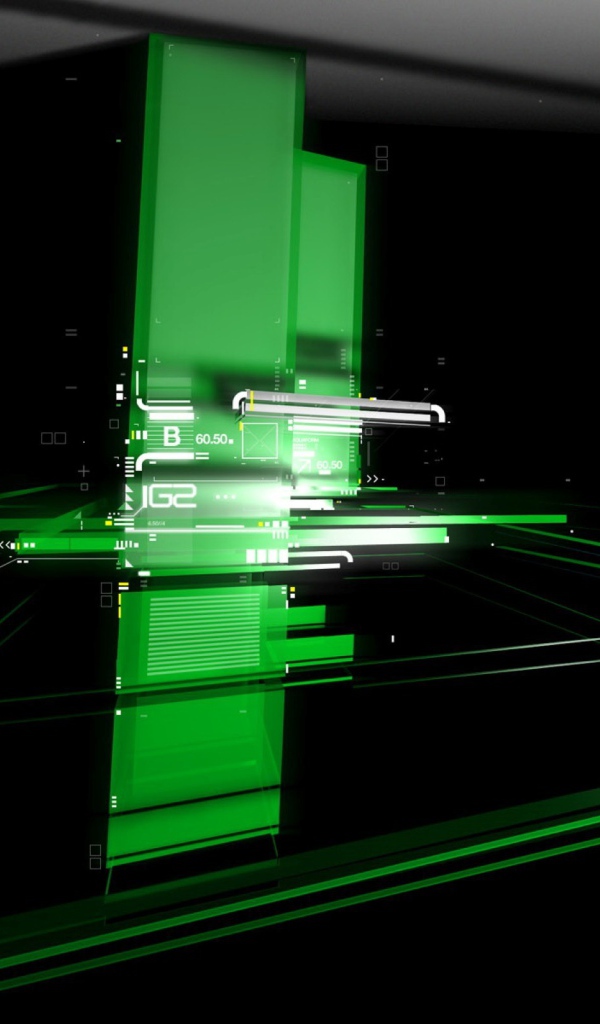 Абстрактные зеленые линии