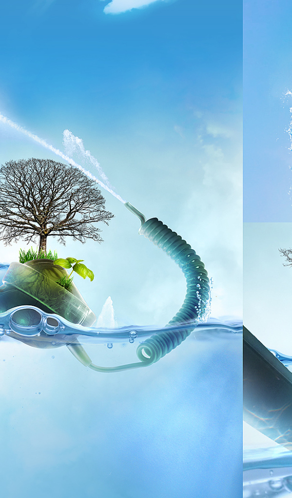 Абстракция с телефонной трубкой