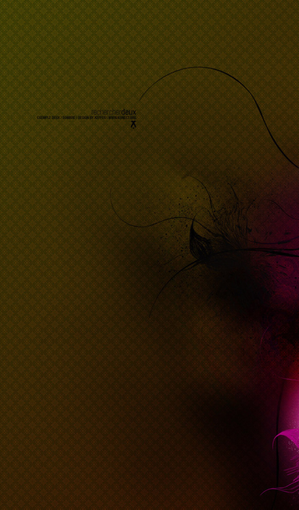 Черная и розовая пушинка