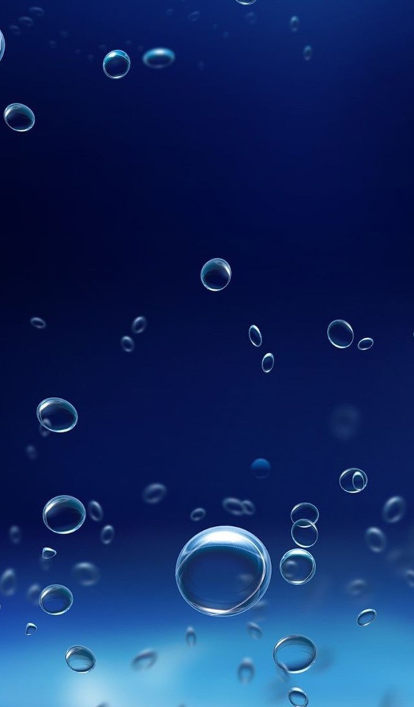 Пузырьки на синем фоне
