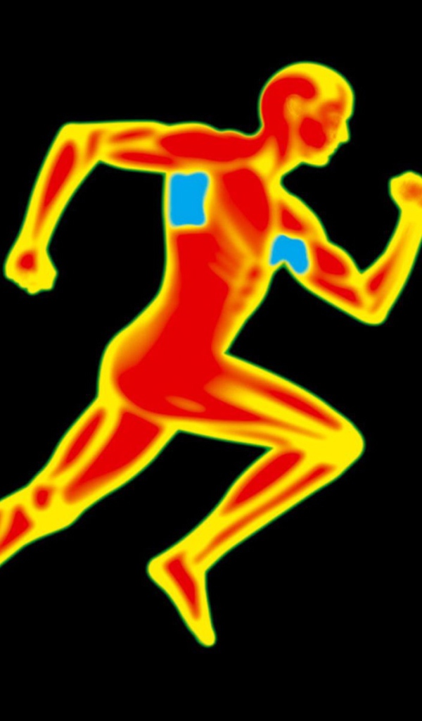 Термограмма бегущего человека
