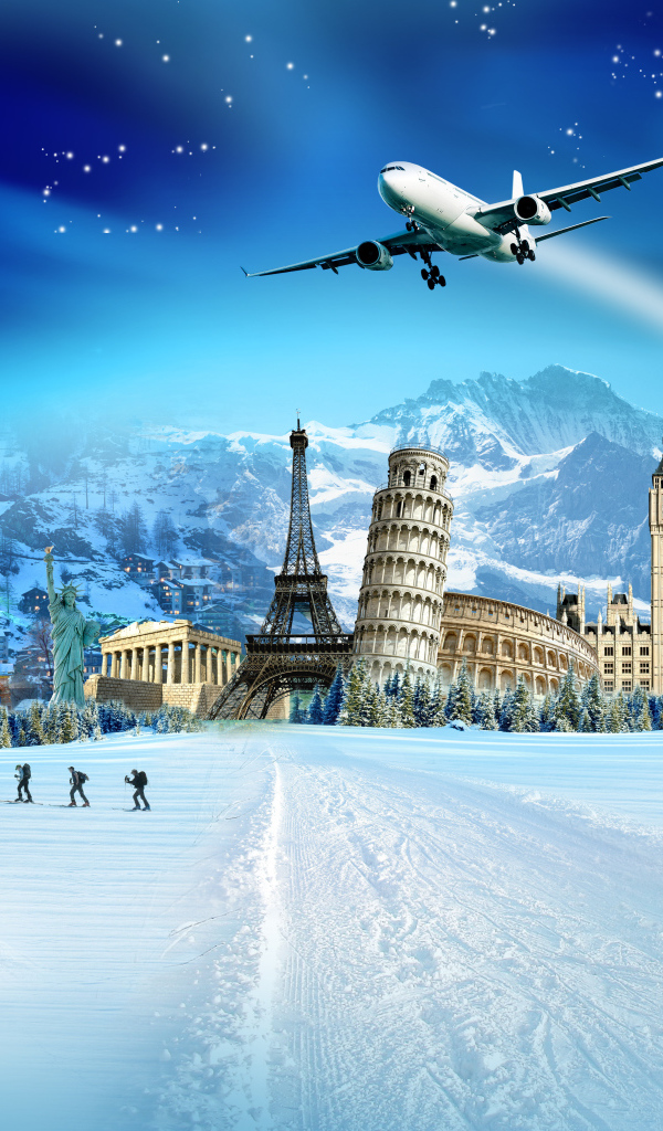 Знаменитые сооружения на снегу