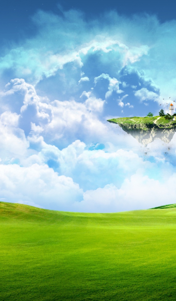 Летающий остров с маяком