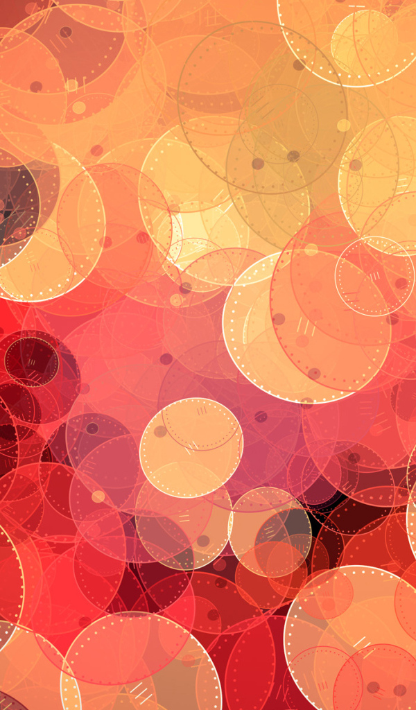 Красные и оранжевые круги