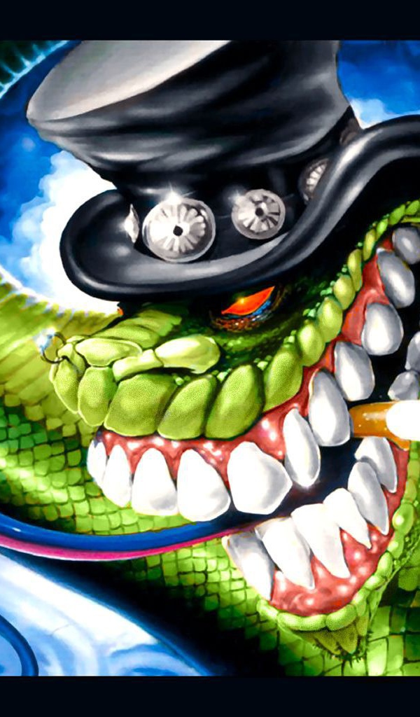 Змея с сигаретой