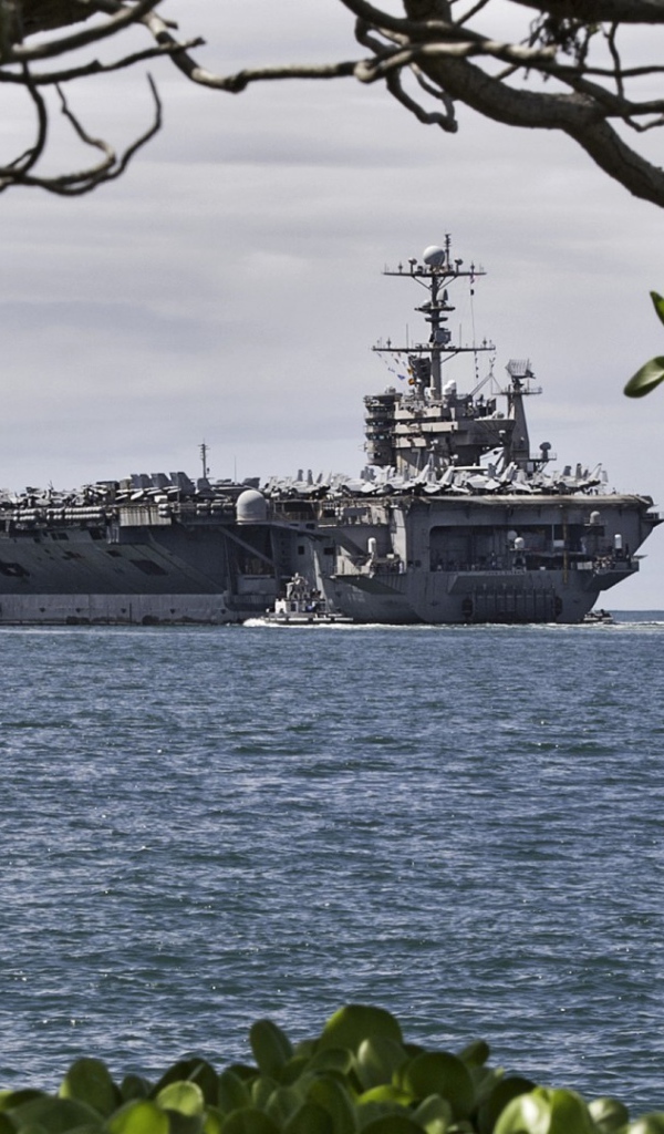 Авианосец у побережья