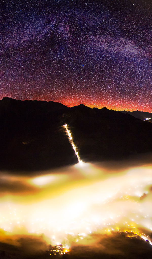 Красота космоса с планеты Земля