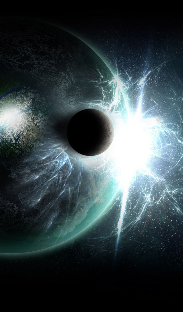 Столкновение планет в космосе