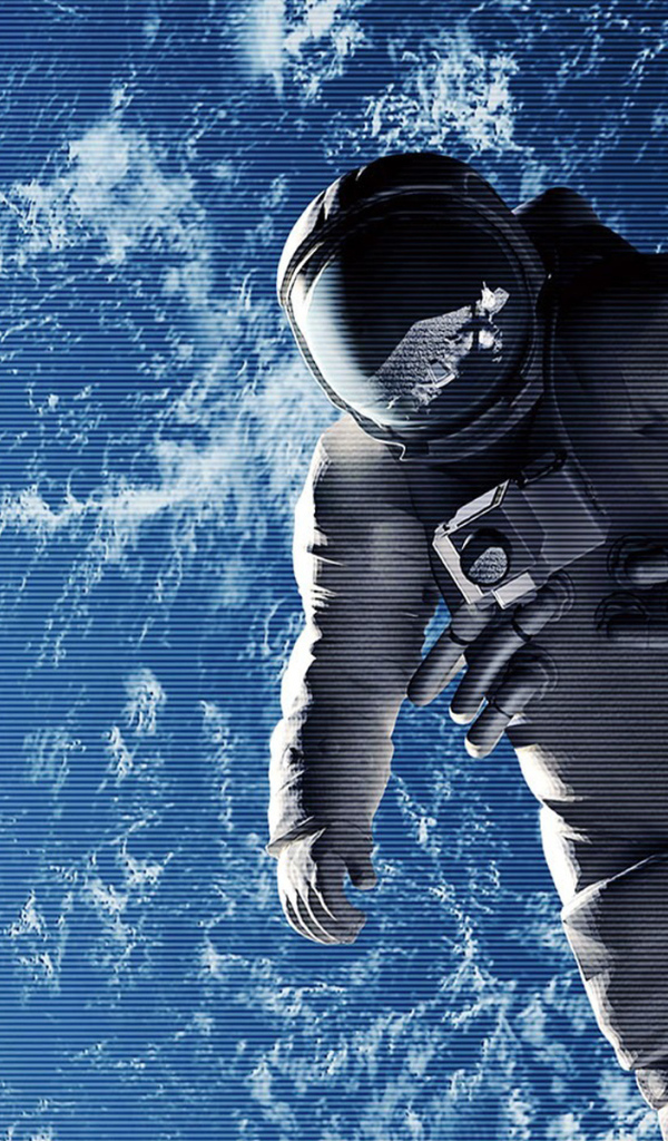 Космонавт в космосе