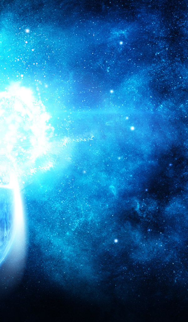 Вспышка голубой энергии