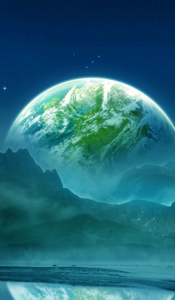 Aйсберги около планеты