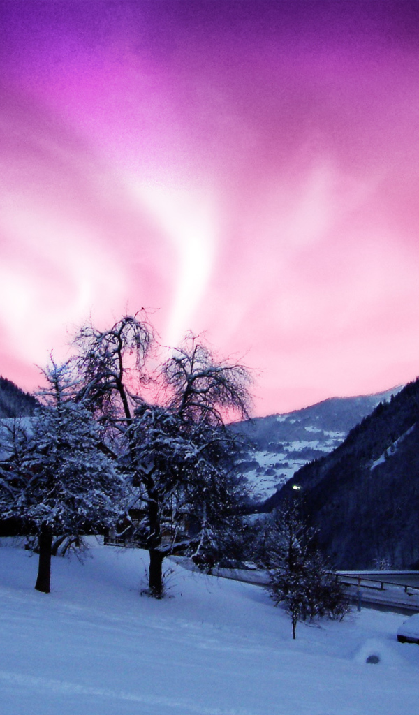 Северное сияние на Аляске