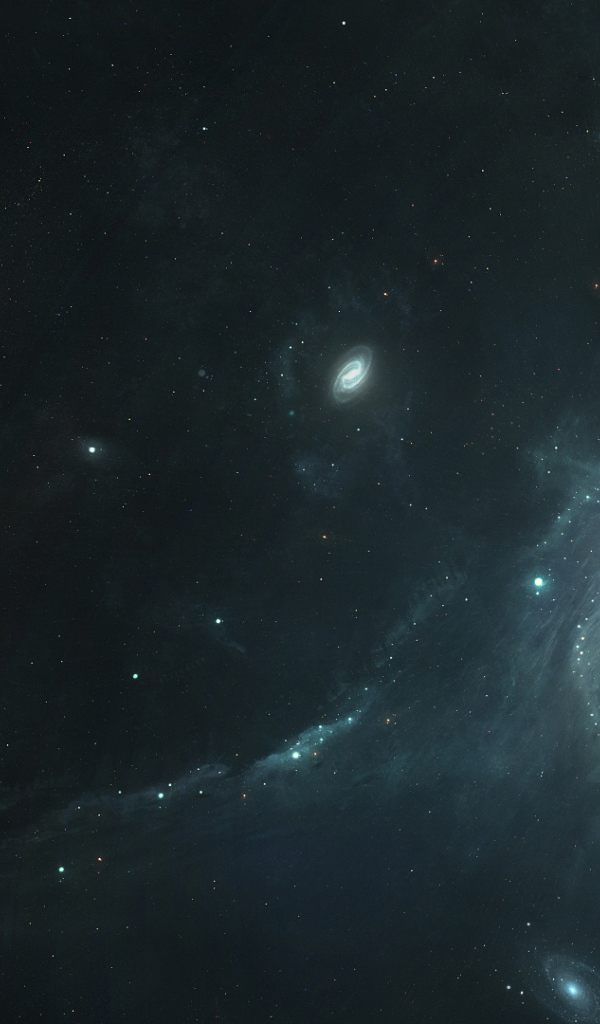 Планета на фоне галлактики