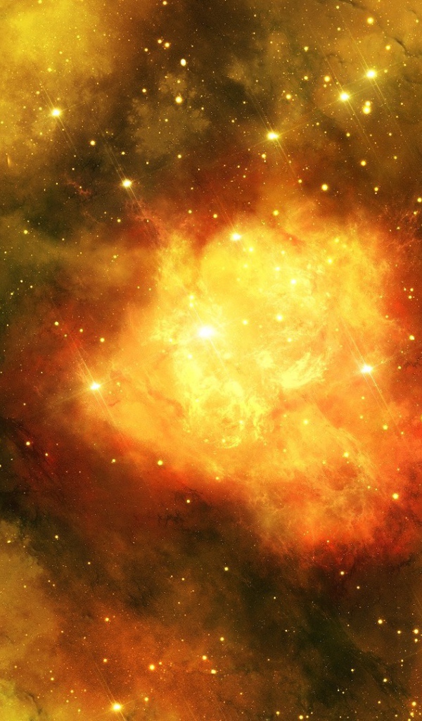 Планета на фоне туманности