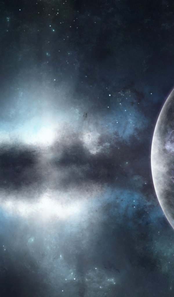 Две планеты и космическое свечение