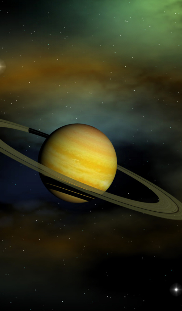 Жёлтая планета с кольцом