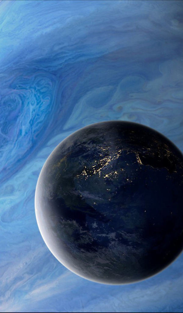 Огни городов на планете