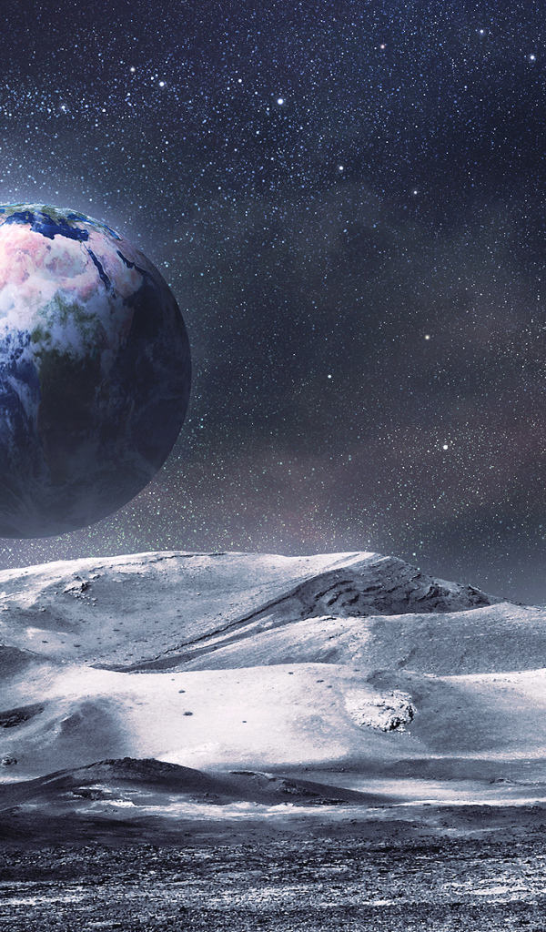 Вид на землю с луны